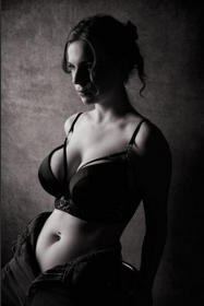 Schwarz-Wei� Boudoir Lingerie Foto Bremen